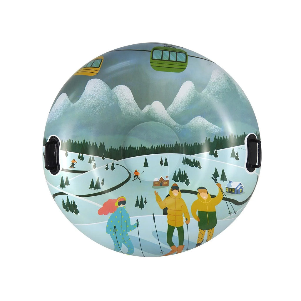 Outdoor PVC Winter Ski Ring showing 30cm diameter and 2mm thickness in snow mountain skiing ring colour