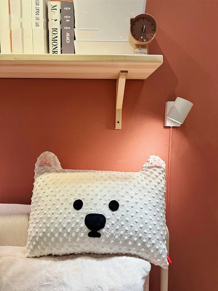 West Highland puppy decorative cushion measuring 50x35x18cm with blended fabric cover and pp cotton filling