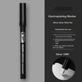 Mirror marker pen with waterproof ink for writing on glass, showing 1mm and 2mm tip options