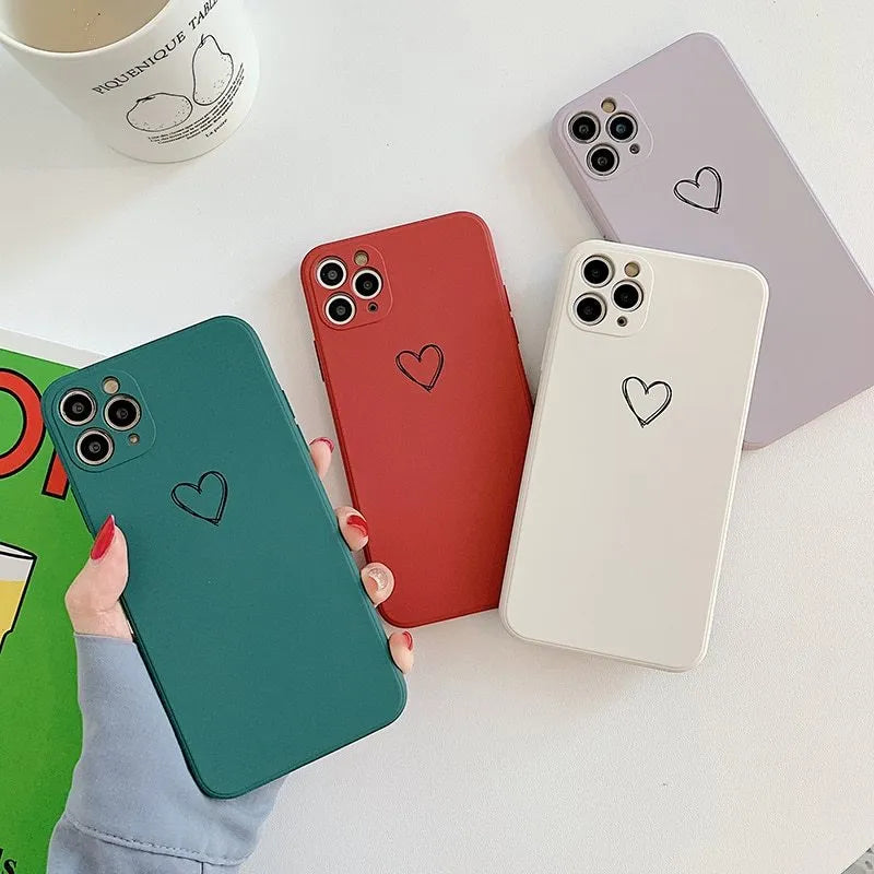 Silicone iPhone back cover case in multiple colours showing TPU material and precise model compatibility