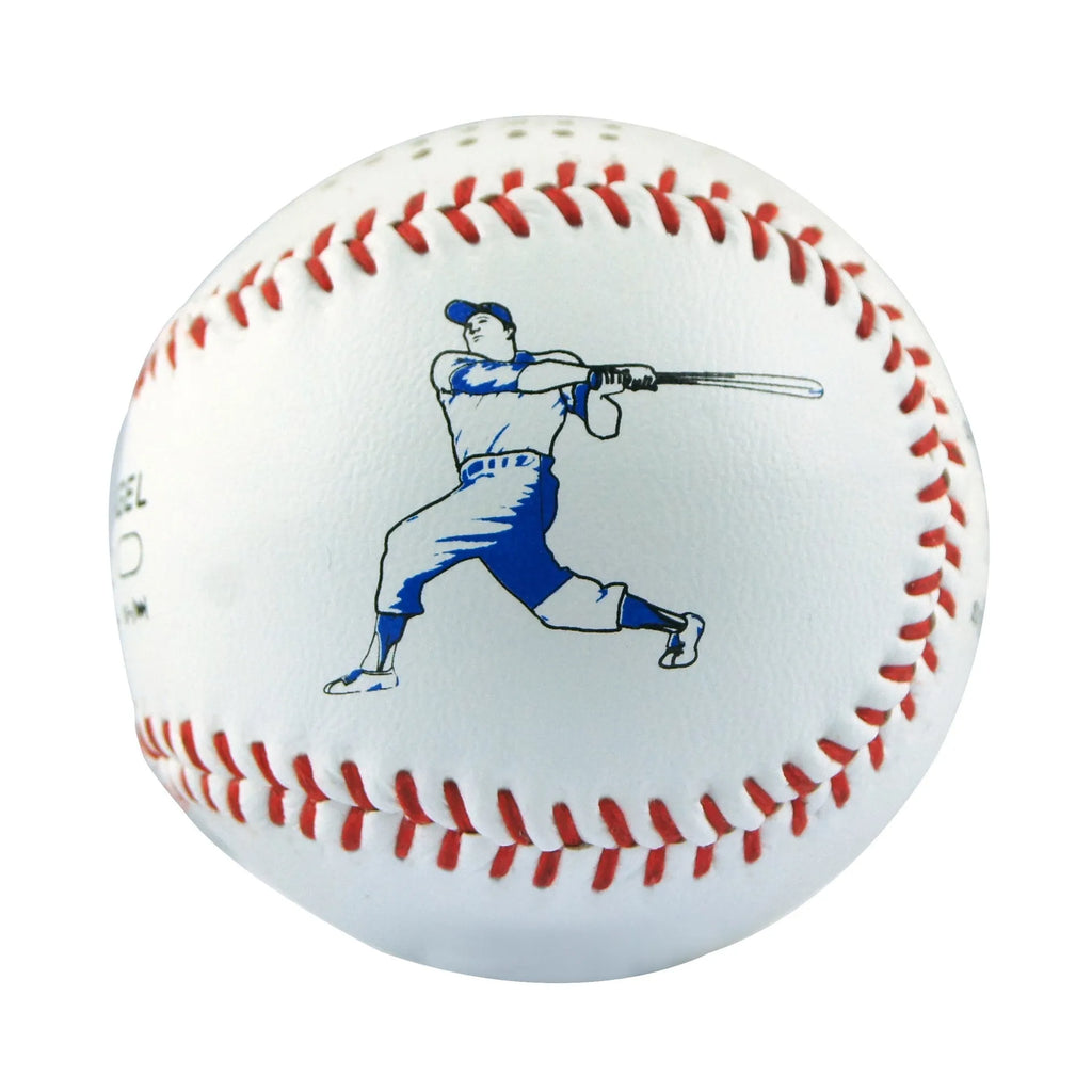 Baseball-themed portable Bluetooth speaker in green, orange, or white colour with USB port
