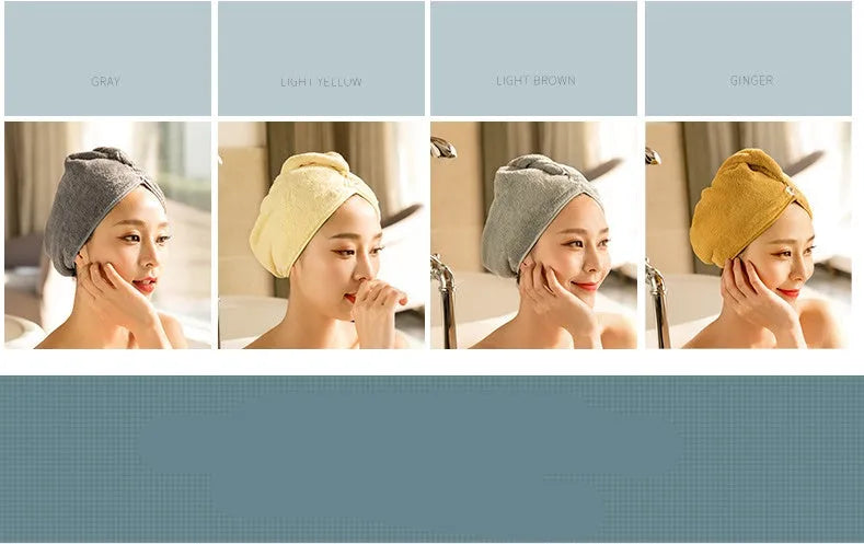 Microfiber hair dryer cap turban in assorted colours measuring 60cm by 25cm