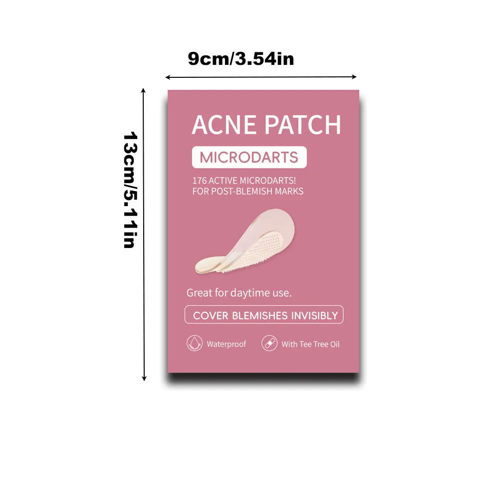 Box containing nine round, translucent hydrocolloid acne patches for spot treatment.