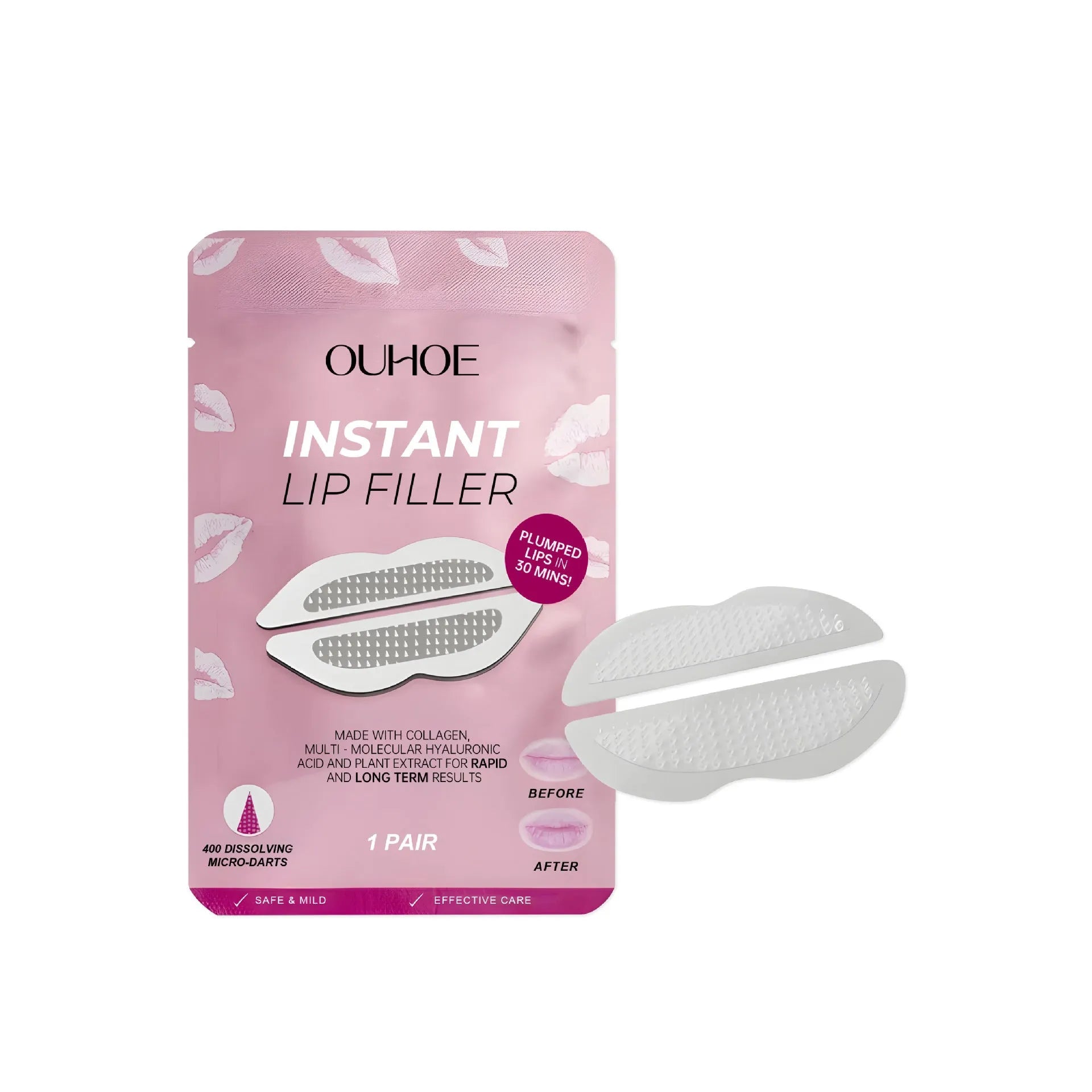 Silicone lip nursing adhesive bandage for moisturising lip care measuring 8cm by 12cm