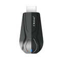 Black wireless screen player with HDMI port for smartphone content sharing to televisions
