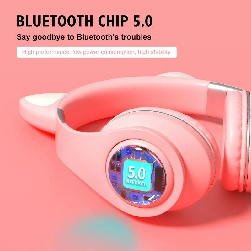 Cat ear wireless sports Bluetooth headset in various colours with head-mounted design for exercise use