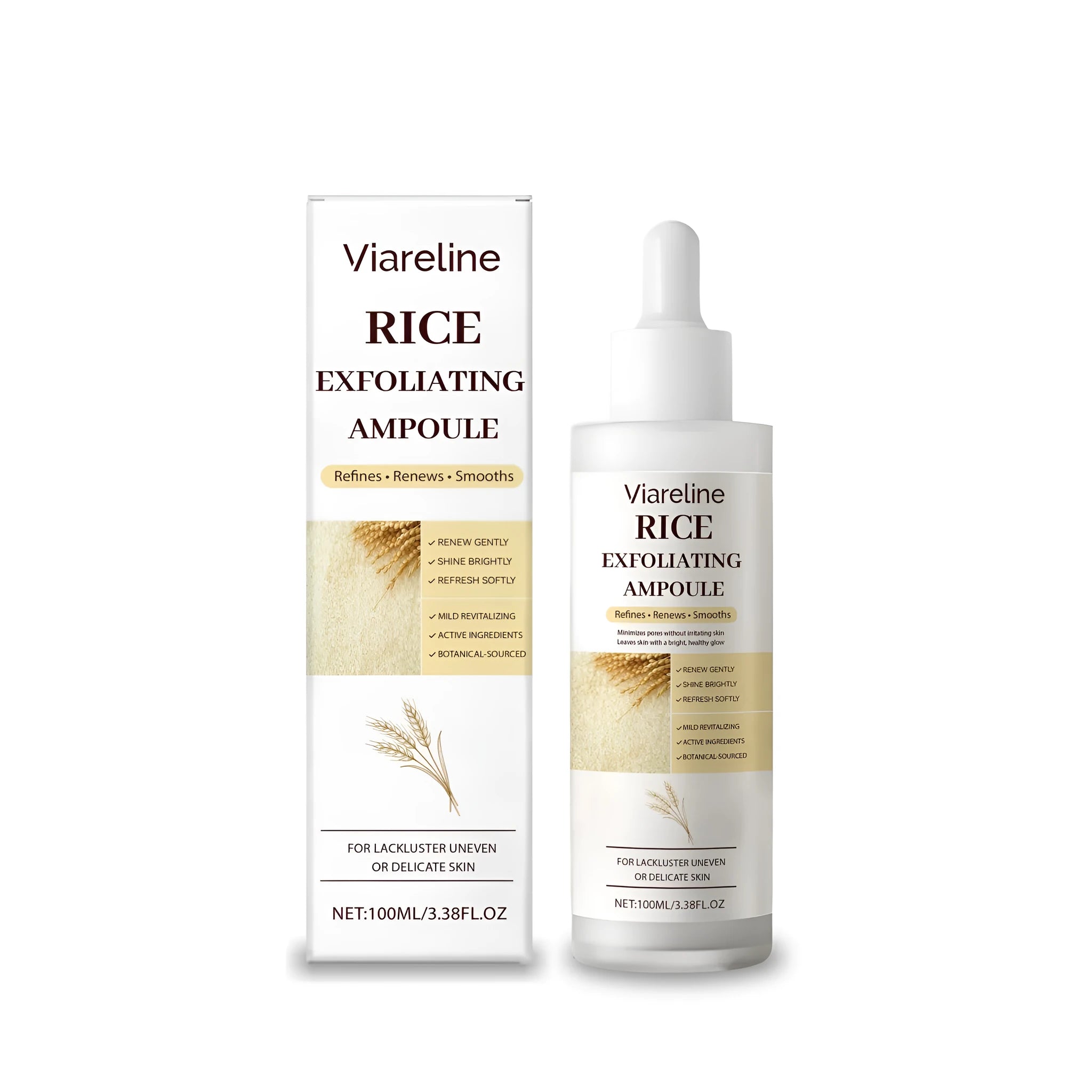 100ml bottle of rice extract salicylic acid exfoliating liquid for facial moisturising and pore refinement