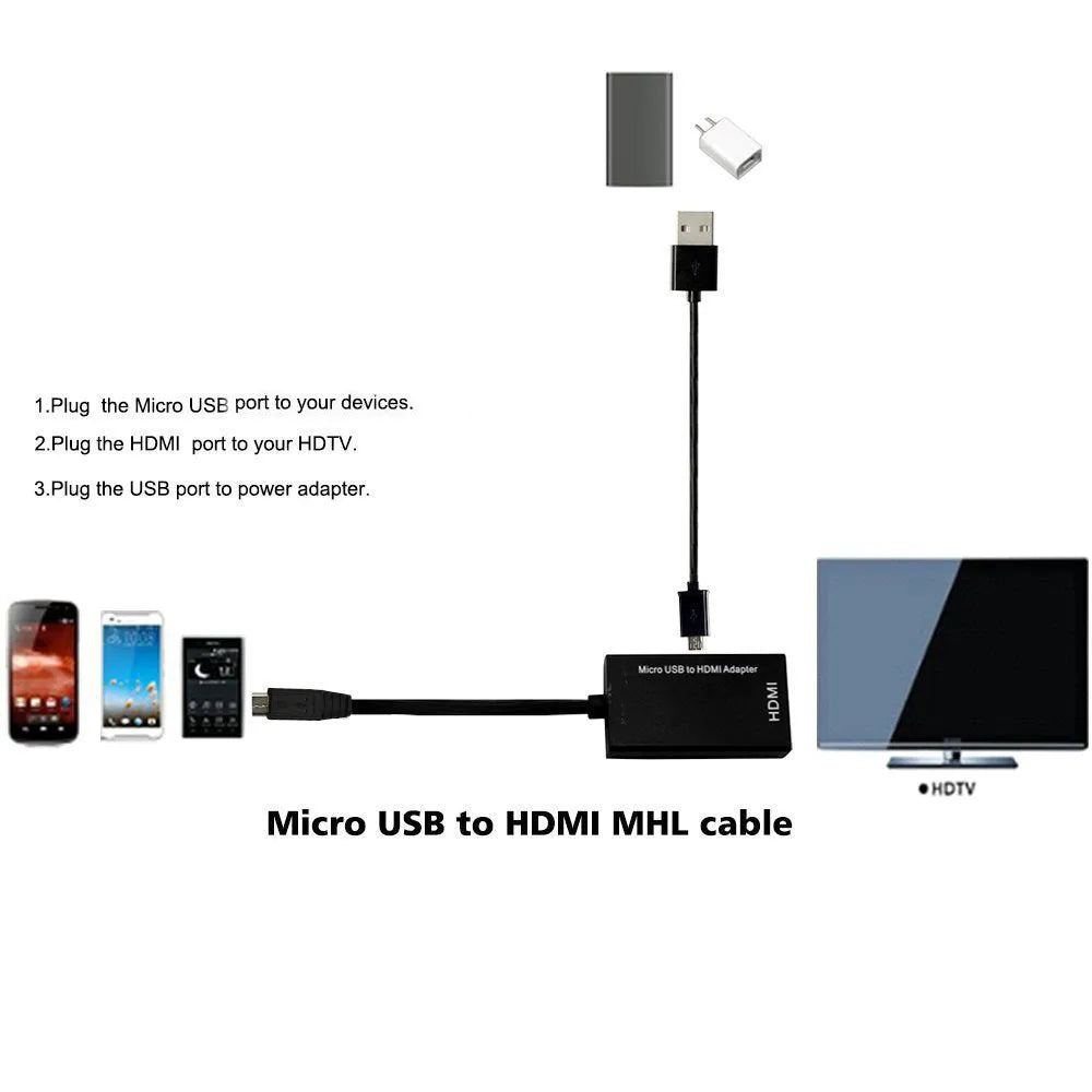 Black HD to HDMI adapter cable for connecting legacy devices to modern displays