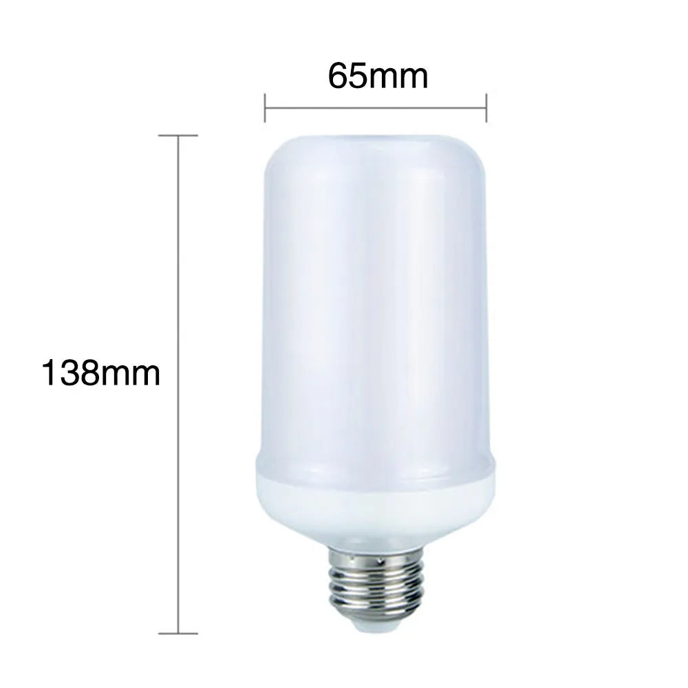 Atmosphere decorative flame effect lamp showing realistic LED flickering flame pattern on dark background
