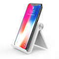 UGREEN LP106 portable phone holder in black, blue, or white, holding a smartphone at an adjustable angle.