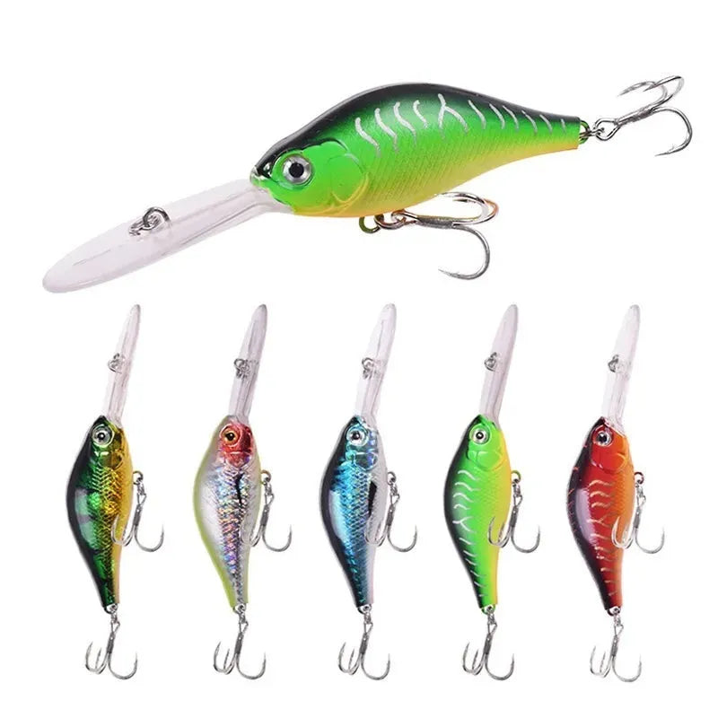 Floating Rock Little Fat Man deep diving fishing lure showing 10.5cm length and diving lip design