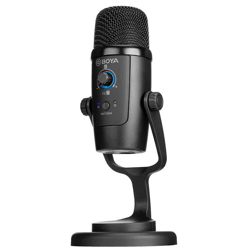 Boya BY-PM500 black USB microphone with Type-C port and included adapter cables