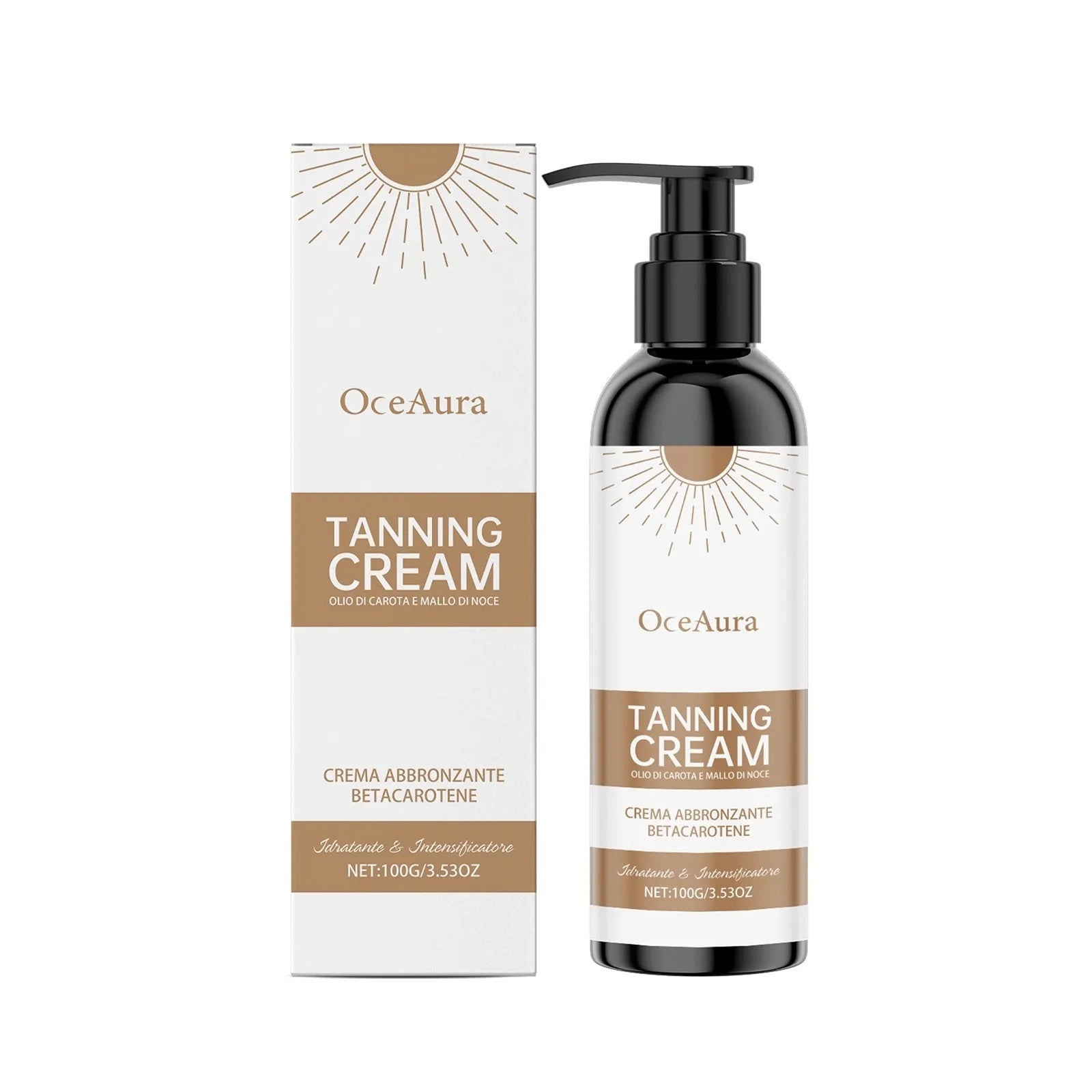 100g moisturising blackening cream jar with glycerin and carrot oil for skin hydration