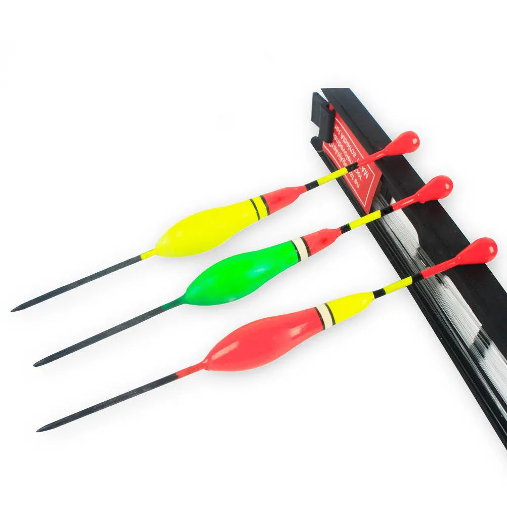 Vertical fishing float wire group with double hook, plastic, 11mm, 8.5g, 3 piece set for hairtail rafting buoy fishing