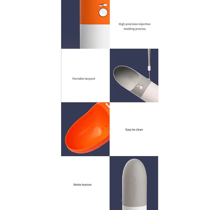 White and grey Moestar Rocket Pet Cup for dogs with 270ml capacity