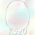 K520pro all carbon fibre badminton racket in black, pink or white colours with optional line patterns