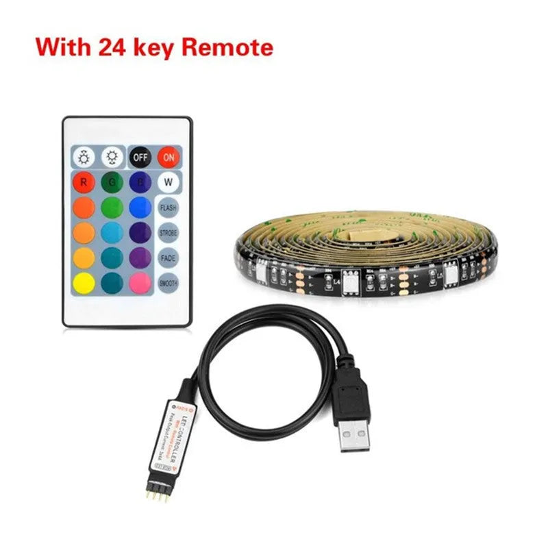 Flexible LED decorative lighting strip with 30 beads per metre, adhesive backing, bendable for uneven surfaces