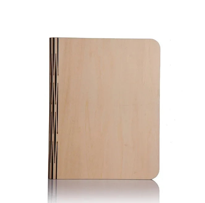 Solid wood book light in three sizes with USB cable for power