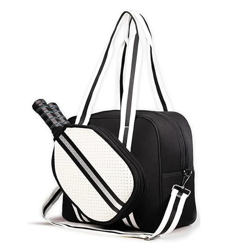 Neoprene Oak sports bag with dry wet separation, large capacity, and colour options including orange, black, and camouflage green