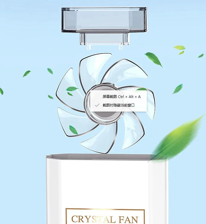 Pink perfume fan device with rechargeable battery and micro-USB charging port