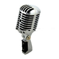 Gold retro dynamic microphone with heart-shaped directivity pattern, 185mm length