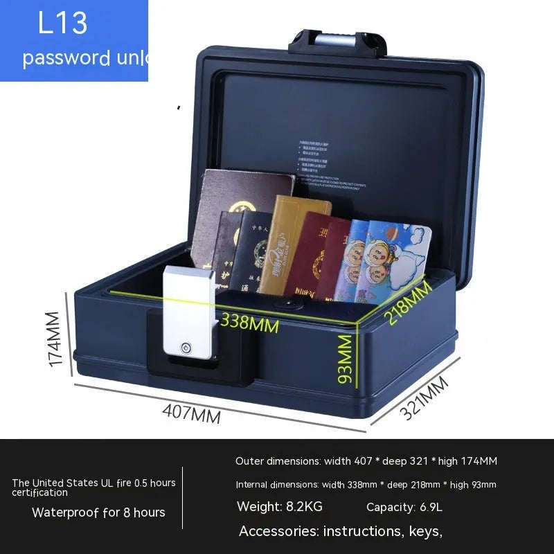 Portable small password safe with mechanical combination lock and compact design