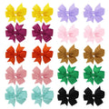Handmade 3 inch grosgrain ribbon pinwheel hair bows with alligator clips for baby girls