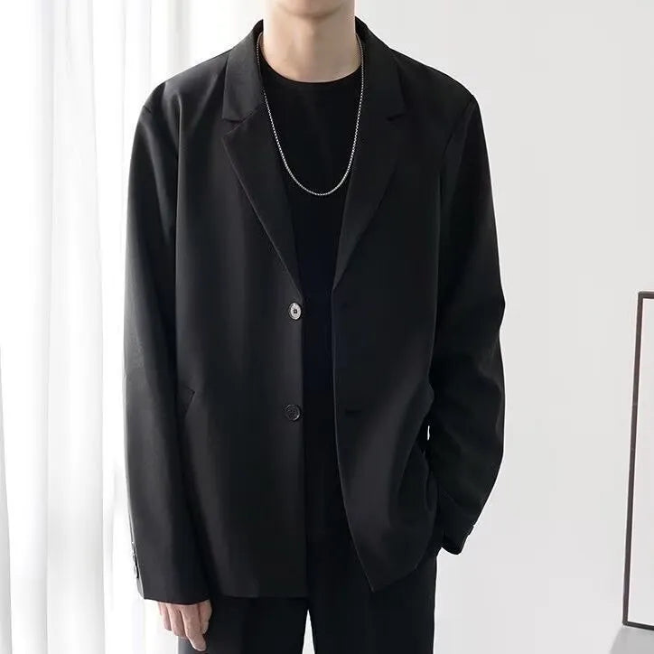 Men's loose corduroy jacket in black, khaki or grey, polyester main fabric, sizes S to 5XL