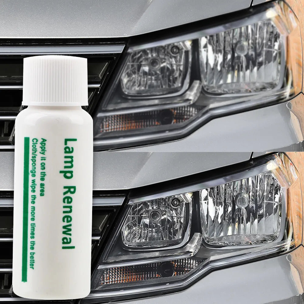 Car headlight repair liquid 20ml and 50ml bottles for yellowed oxidised cracked headlight restoration