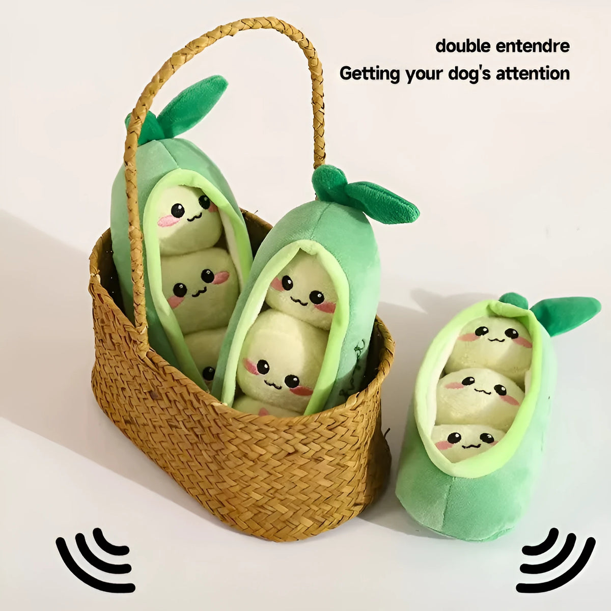 Interactive squeaky dog toy for puppies and small breeds, available in four shapes including Banana Monkey and Carrot Rabbit.
