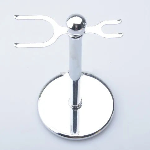 CSB shaving set with double edge razor, badger hair brush, chrome stand, and zinc alloy bowl
