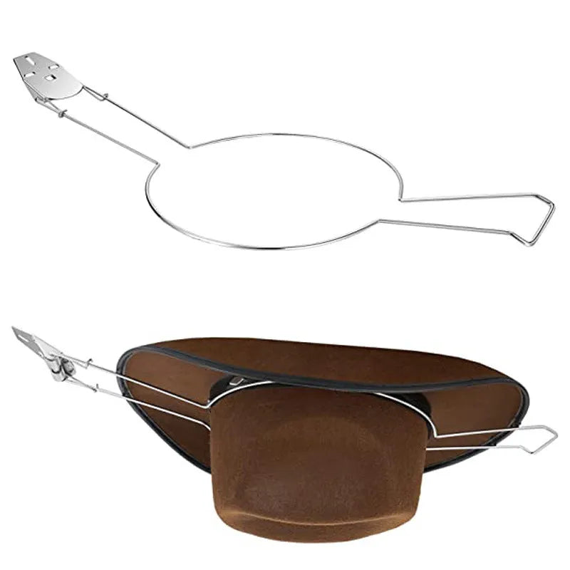 Car-shaped hat stand in chrome and brown, 40cm tall iron coat rack for organising garments