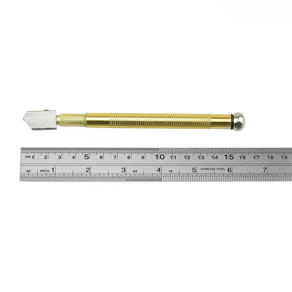 Imported glass cutter tool with metal head and handle, carbide wheel blade for cutting glass 2-19mm thick