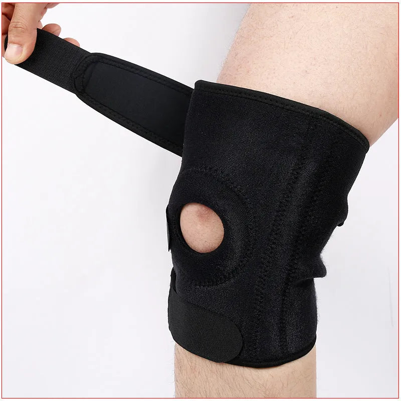 Spring support knee pad made from nylon mercerised cloth for sports like running and basketball