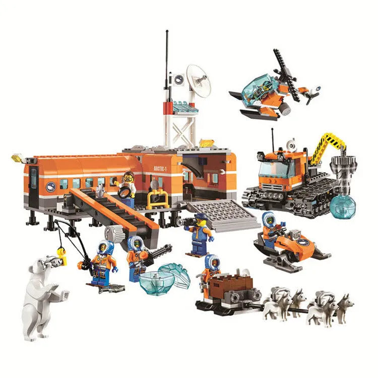 Arctic icebreaker fleet building blocks set with 760 pieces and box size 50x39.5x8.5cm