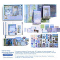 Hand Account Suit Creative Journal Book Gift Box with A6 grid book, material paper sheets, and retro-style artistic plaid notebook
