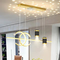 Iron restaurant light with 220V tri-colour output, available in black or gold modern minimalist finish