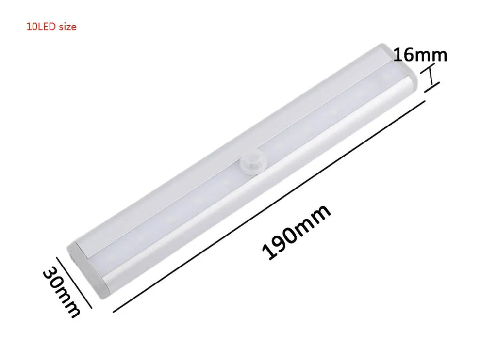LED human body induction magnetic closet light with aluminium shell and USB charging port