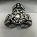 Alloy metal flame butterfly design fingertip spinning gyro fidget toy