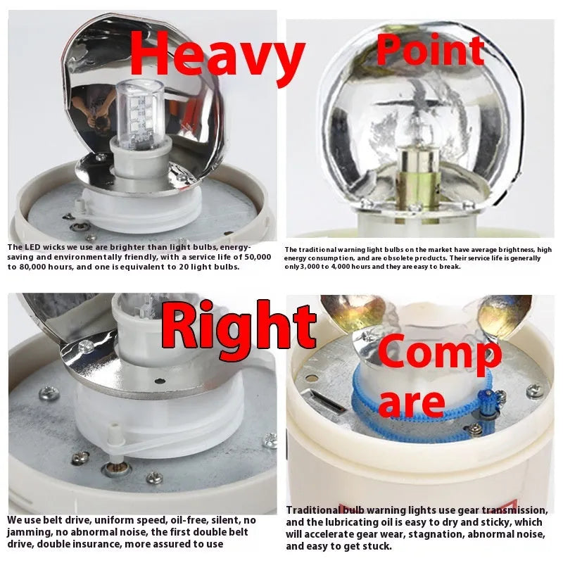 LTE-1101J red rotating warning light with sound alarm for industrial machine tool use