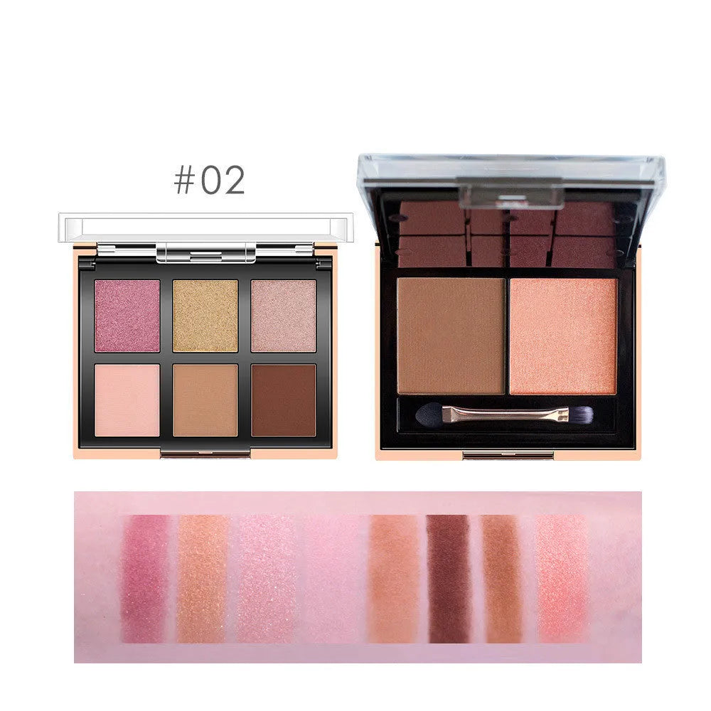 O.TWO.O Makeup Eyeshadow Palette with eight or more colours, four style options and concealer, retouch and even skin tone use.