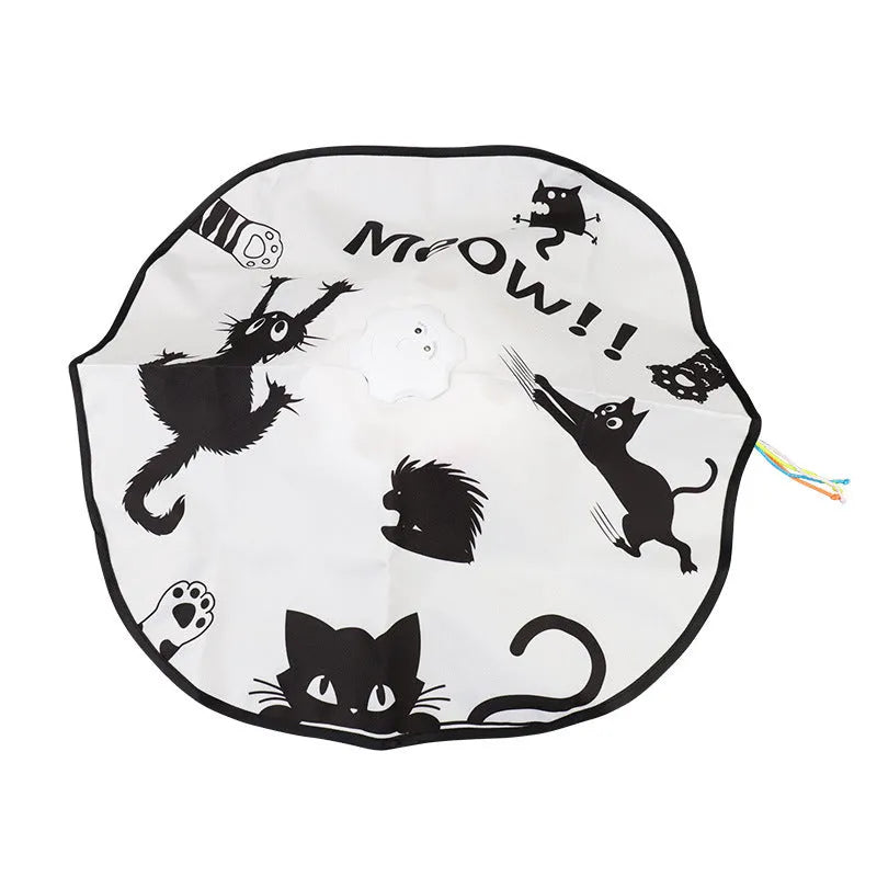 Plastic cat teaser toy measuring 19.8cm long with compact design for independent feline play