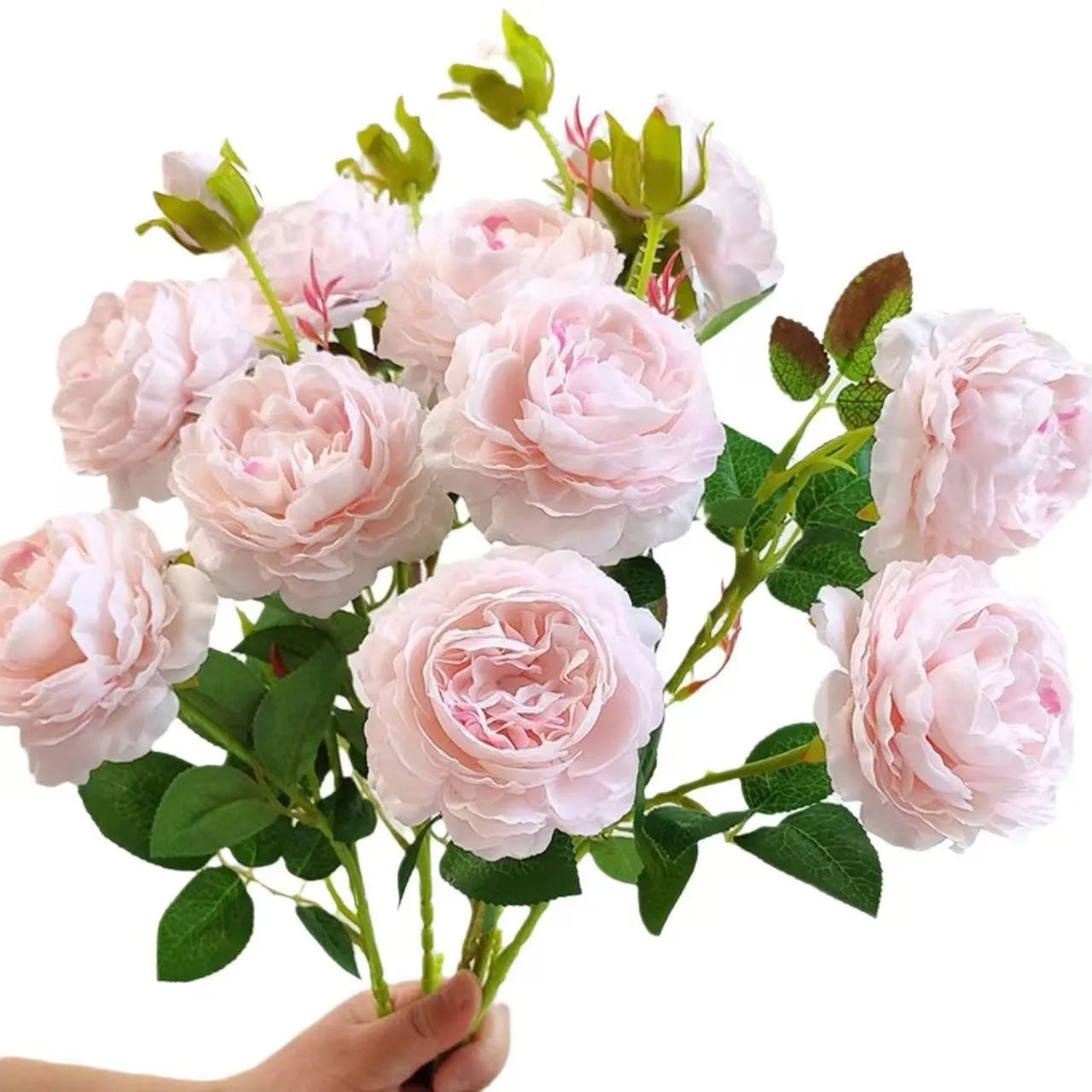 Artificial silk peony flower arrangement for living room decor centrepiece