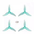36-inch three-leaf FPV paddle blade in PVC, under 30cm, transparent gray, green, or purple