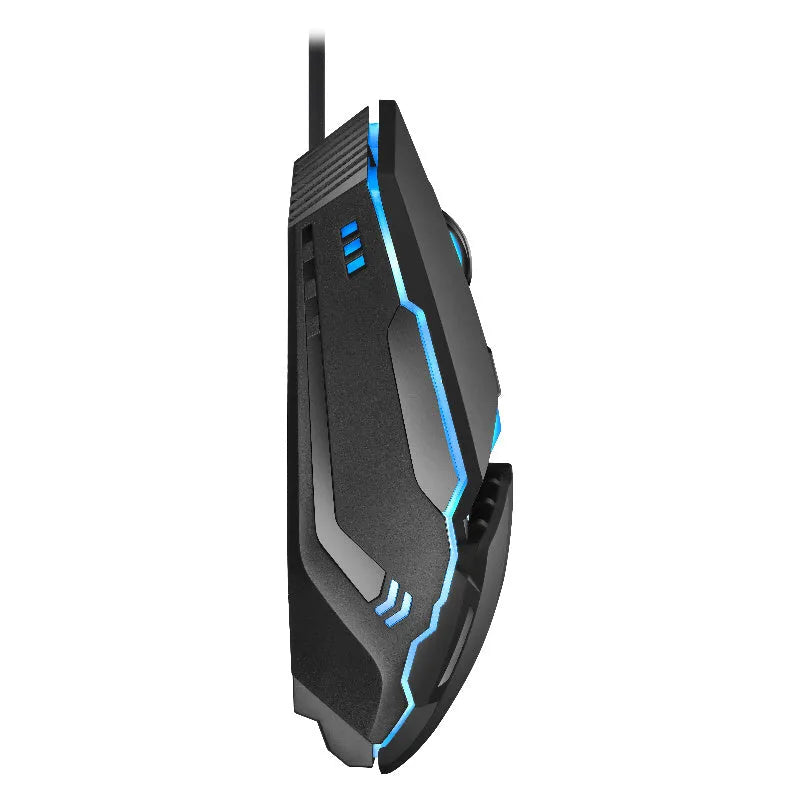 M3 black wired USB mouse, 124 x 63 x 39mm, with 800, 1200, and 1600 DPI resolution settings