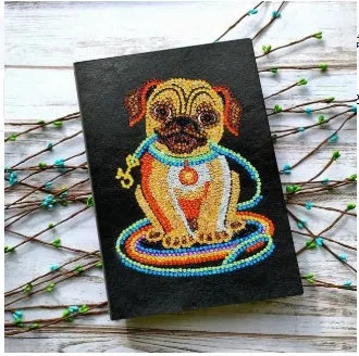 Black A5 diamond painting notebook with 50 pages for rhinestone crafts