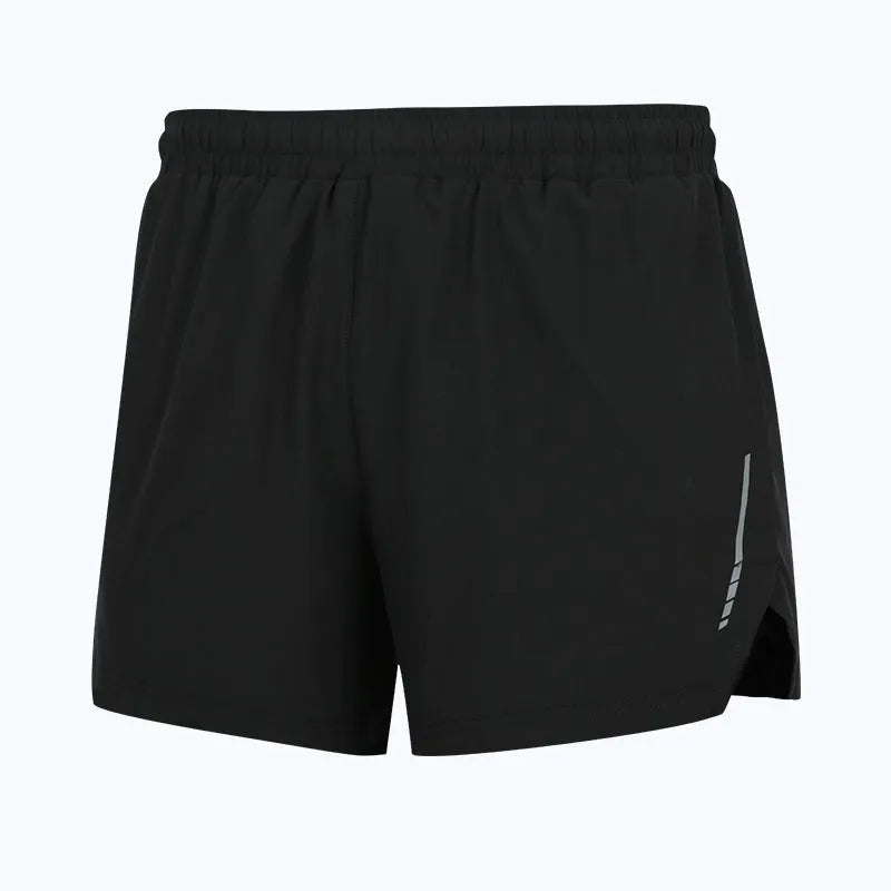 Men's quick-drying marathon running shorts in straight style with moisture-wicking polyester fabric