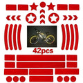 Bicycle reflective safety tape with grid pattern in four colour options measuring 11.5 by 21 centimetres