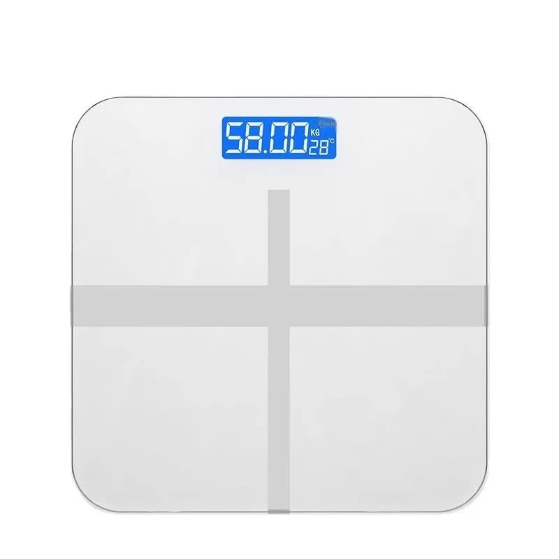 Household human body weighing scale with 26x26 cm platform in Cross Ice Crystal White colour