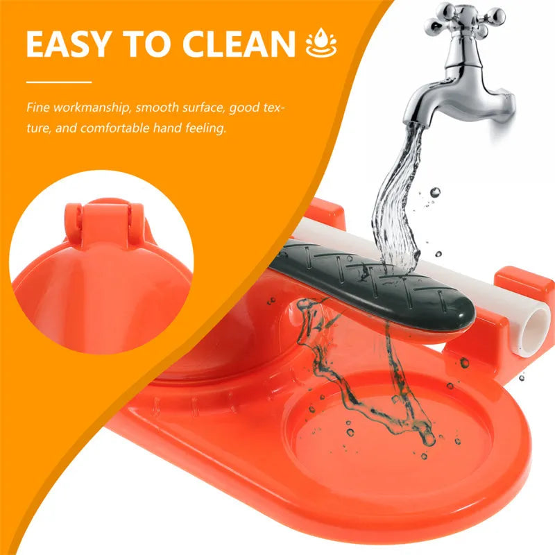 3 in 1 plastic dumpling maker set with two dumpling props and white rolling pin in orange, green, white or pink